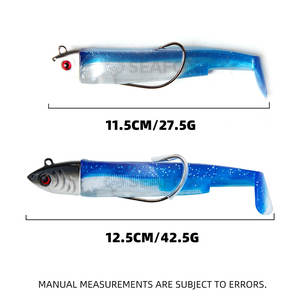 Juego de Señuelos de Pesca de Silicona con Cabeza de Plomo para Agua Salada, Señuelos de Natación, Crazy Minnow - Product Image 6