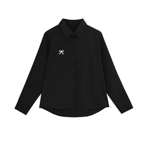 Blusa <span class=keywords><strong>de</strong></span> Otoño Estilo Coreano para Mujer, Color Sólido, Bordada, Corte Holgado, Poliéster, Varias Opciones <span class=keywords><strong>de</strong></span> Color, Venta al Por Mayor - Product Image 2