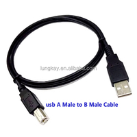 Câble d'imprimante USB 2.0 personnalisé LUNGKAY, mâle A vers mâle B, transfert de données stable, cordon de charge pour imprimante, scanner, imprimante à jet d'encre