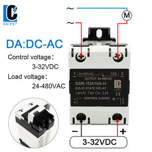 SSR固态继电器24-480vac散热器单相DIN导轨安装10A 25A 40A 60A 80A 100A 120A DA AA DD过零 - Product Image 4