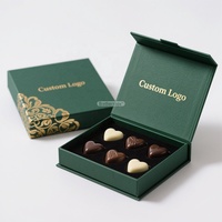 Boîte magnétique de luxe personnalisée, emballage cadeau artisanal pour bonbons et chocolats de la Saint-Valentin avec logo