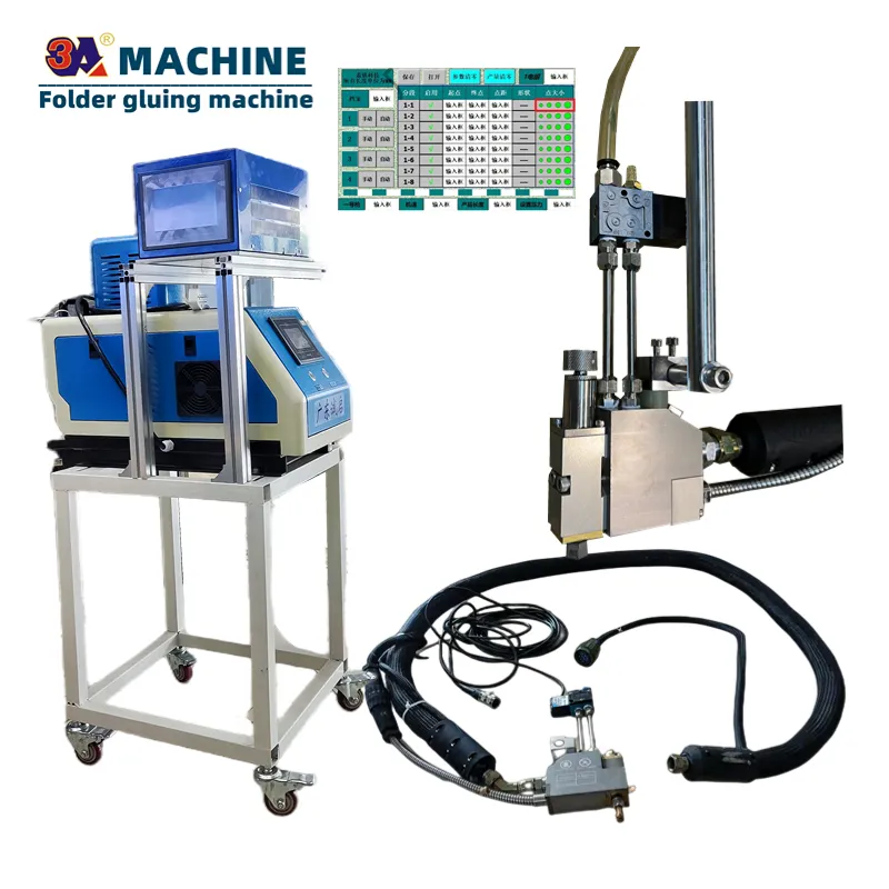 Máquina de pegamento termofusible automática controlada por programa, aplicador de pegamento, PISTOLA DE PULVERIZACIÓN de pegamento