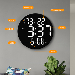 Grande <span class=keywords><strong>Orologio</strong></span> da <span class=keywords><strong>Parete</strong></span> Digitale LED Intelligente con Pannello Funzionale Personalizzabile per Soggiorno e Chiesa - Product Image 2