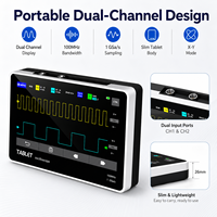 Fnirsi 1013D Versi Standar Osiloskop Digital Portabel Pintar Genggam Dua Kanal 1GSa/s Laju Pengambilan Sampel 100MHz Multimeter