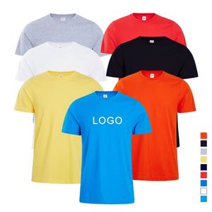 Design Wholesale Custom Logo Light <b>Weight</b> Tshirts Shirt 100% Cotton Men 180GSM Cotton Normal <b>Blank</b> T Shirts - Product Image 1