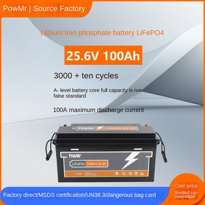 แบตเตอรี่ลิเธียมไอรอนฟอสเฟต 25.6V 100AH สำหรับเก็บพลังงานในครัวเรือน รถยนต์  แบตเตอรี่ Lifepo4 สำหรับการค้าระหว่างประเทศ ระดับ IP65 - Product Image 2