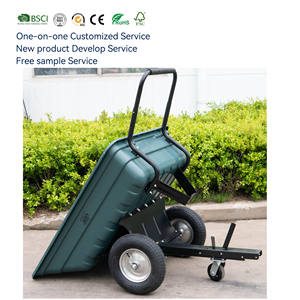 Chariot de jardin avec <span class=keywords><strong>benne</strong></span> <span class=keywords><strong>basculante</strong></span> à dégagement rapide, remorque pour VTT/UTV, bac de chargement en plastique, brouette de chantier - Product Image 1