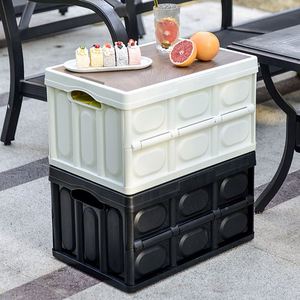 Muestra Gratuita de Caja de Almacenamiento Plegable de Madera para Exteriores, con Cubierta Reforzada, para Camping - Product Image 6