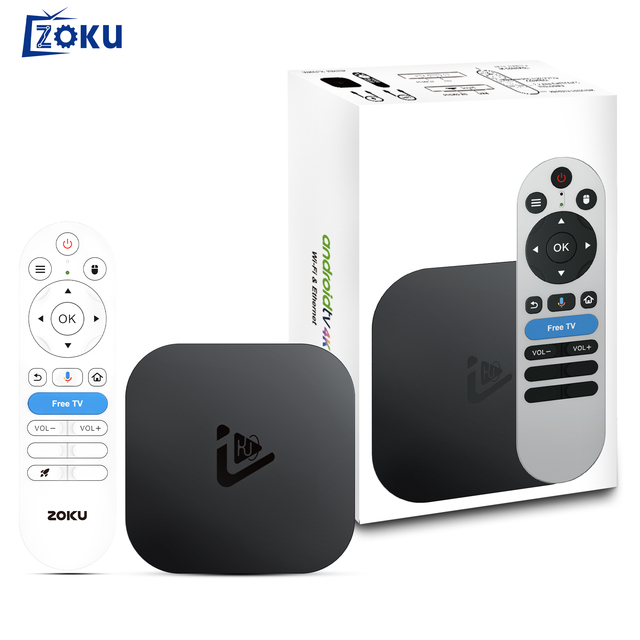 Zoku Allwinner H313 C7 Android 14 OTT TV Box 8GB RAM Quad Core 4K WiFi6 Multi-Language Support