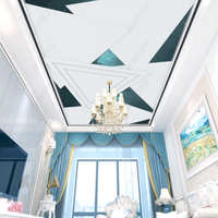 Revêtement de plafond en pvc extensible, 30 cm, design 3D imprimable, décoration d'intérieur, carreaux artistiques, plafond