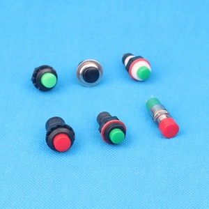 Venta caliente ABILKEEN H = 3,2mm Diámetro 7,9mm Botón rojo Tipo OFF-ON Interruptor de botón de plástico con terminales de soldadura de 2 pines - Product Image 5