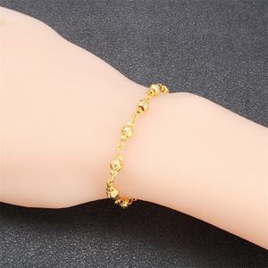 Bracelets perlés en cuivre 24K JXX, bijoux de charme tendance pour femmes, prix de gros, bracelet à perles - Product Image 5