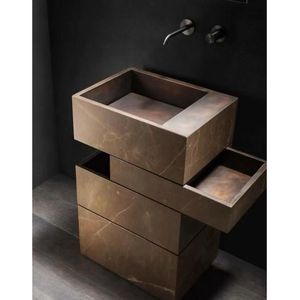 Wholesale Calacatta Viola Marble Polished <b>Bathroom</b> Single <b>Sink</b> Natural Marble Vanity Basin Purple <b>Bowl</b> Stone Basin - Product Image 6