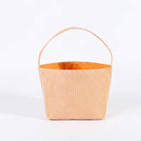 Panier en tissu seersucker rayé, sac de rangement pour bonbons de festival, décorations pour la chasse aux œufs de Pâques, fournitures pour fêtes d'Halloween, ornement pour la maison