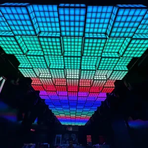 中国工厂RGB全彩发光二极管3D方形魔术灯酒吧装饰用