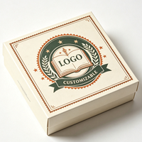 Boîte en carton sur le thème de l'annuaire scolaire rétro, logo personnalisé, carton académique vintage pour souvenir de diplômé, emballage cadeau pour réunion d'anciens étudiants