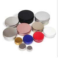 30g 50g 60g 80g 100g Boîte à pilules vide en aluminium Baume à lèvres Bougie Boîte en métal Conteneur cosmétique rond Petite boîte en aluminium