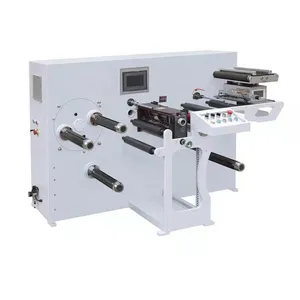 Máquina cortadora de cinta adhesiva de alta velocidad de fabricante de fábrica con torreta Rewins