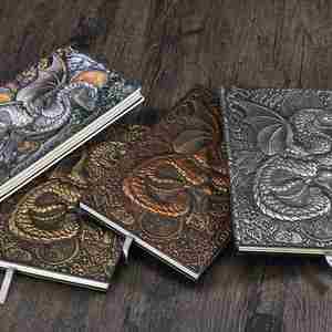 Retro 3D Stereoscopic Dragon Relief 100 Sheets Hardcover PU Leather Notebook <b>Journal</b> for Travel & Daily Use Collectors Gifts - Product Image 4