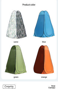 Topind เต็นท์อาบน้ำกลางแจ้งแบบพกพาสำหรับตั้งแคมป์กันน้ำมีกรอบไฟเบอร์กลาสตัวเลือกชั้นเดียวหรือสองชั้น - Product Image 5