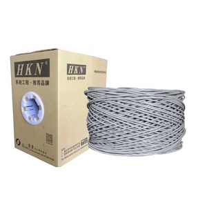 HKN G652 CAT6 실내 이더넷 통신 케이블 305m FTP/UTP 방수 LAN 케이블 지원 <span class=keywords><strong>POE</strong></span> PVC 재킷 - Product Image 1