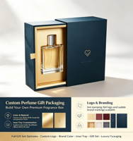 Flacon de parfum miniature vide personnalisé avec logo privé, 50 ml, 100 ml, emballage cadeau, boîtes avec insert.