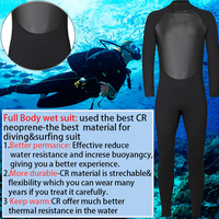 Chine Usine Vendeur Hommes Néoprène Plongée Corps Surf Combinaison Mouillée