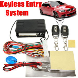 Sistema de entrada sin llave, juego de 8 piezas con control remoto para cierre centralizado del coche y alarma antirrobo - Product Image 1