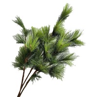 Branches d'arbres en plastique imitation aiguilles de pin, décoratives vertes artificielles pour mariages et jardins, plantes d'extérieur et plantes vertes artificielles d'intérieur