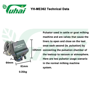 Mucca di Mungitura Pulsatore Mungitura Macchina Aziende Agricole, Macchina di mungitura 12*10*6.7 centimetri CN;ZHE On-Line di Supporto 9.5 millimetri 350g 60/40 Regolabile Blu CE - Product Image 2