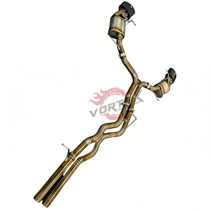Échappement arrière à soupapes Vortex Burnt Gold Titanium pour Audi RS6 RS7 C8 4.0T Twin Turbo 2016-2025 - Product Image 4