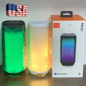 Alto-falantes BT sem fio PULSE 5 de alta qualidade com luz RGB Subwoofer portátil à prova d'água Bluetooth Alto-falantes PULSE 5