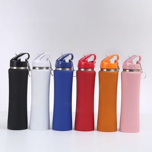 Gourde de sport portable isotherme à double paroi en acier inoxydable 304, forme cintrée pour l'alpinisme - Product Image 1