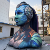 Statue de déesse robot gonflable lumineuse personnalisée pour la décoration d'événements musicaux de marque, d'activités festives et d'expositions d'art en galerie