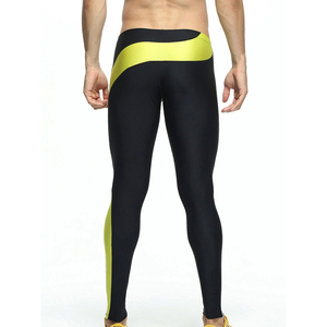 Leggings de compression pour hommes, longueur intégrale, couleur unie, tissu premium en spandex et nylon, taille élastique, vêtements de sport, séchage rapide - Product Image 2