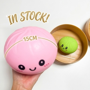 Nouveautés : Jouet sensoriel anti-stress créatif en forme de dumpling géant à presser de 15 cm, jouet mystère squishy - Product Image 1