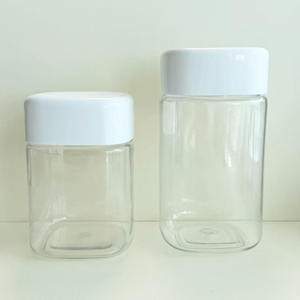 300cc 350cc 450ccグミ用スクエアプラスチックジャー製品スクエアグミビタミンボトルスクエアふた付き子供用抵抗キャップ - Product Image 2