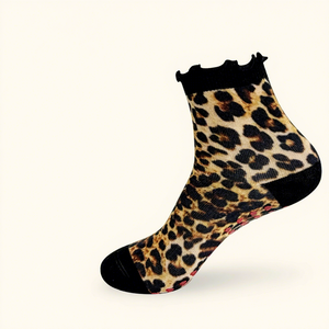 Chaussettes <span class=keywords><strong>de</strong></span> Pilates professionnelles antidérapantes en coton personnalisées, mi-mollet, avec grip, pour le yoga - Product Image 1