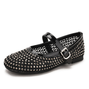 Zapatos Planos Mary Jane de Malla Dorada con Pedrería para Mujer, para Todas las Temporadas, con Hebilla Ajustable, Brillantes, Casuales, para Uso Diario y Fiestas - Product Image 5