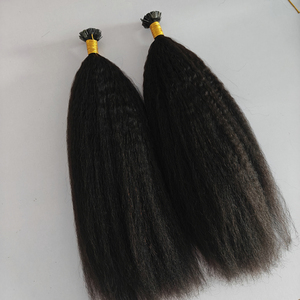 Vente en Gros Extensions de Cheveux Humains à Pointe Plate Crépus et Lisses Cheveux Remy à Pointe K à la Kératine - Product Image 3