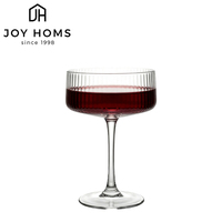 Verres à cocktail côtelés, design triple cannelure, logo personnalisé haut de gamme, verre à boire en cristal de luxe pour fêtes à domicile, gobelet de mariage, coupe à vin