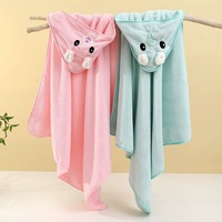 Ultra Soft Cute Cotton Bath Towel for Baby Newborn Swaddle Wrap Eco-Friendly Absorbent Bathroom Use for Girls Boys