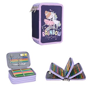 Sac de rangement scolaire en tissu grande capacité à 4 tiroirs, 72 couleurs, nouveauté 2025, pour fournitures scolaires et crayons, vente en gros transfrontalière - Product Image 6