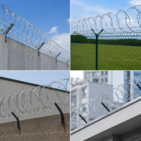 Fil barbelé concertina en acier galvanisé pour barrière de sécurité, bobine de construction industrielle et résidentielle