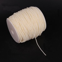Perles artificielles rondes en ABS de 3 mm pour ligne de pêche, couleur blanche, pour décoration de mariage, vente en gros