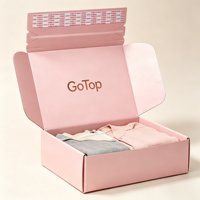 Enveloppe personnalisable en carton recyclé avec fermeture éclair Boîte de papier ondulé Emballage de marque de vêtements de luxe Bande de déchirure Cadeau d'expédition