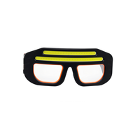 Lunettes de cyclisme et de randonnée à LED rechargeables - Détecteur de mouvement et contrôle 5 modes, recharge USB-C, étanches