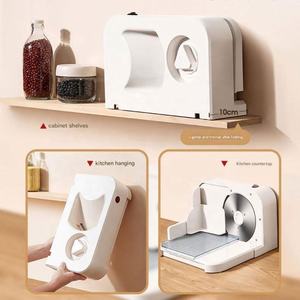 Picadora Eléctrica de Carne y Verduras Beige para el Hogar, Máquina Eléctrica para Cortar Alimentos Congelados para Uso Doméstico - Product Image 4