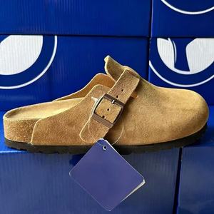 Sandalias de Cuero de Primera Calidad, Estilo <span class=keywords><strong>Birkenstock</strong></span>, Planas, para Exteriores, con Plantilla de Corcho, para <span class=keywords><strong>Hombre</strong></span> y Mujer, Modelo Hana - Product Image 5