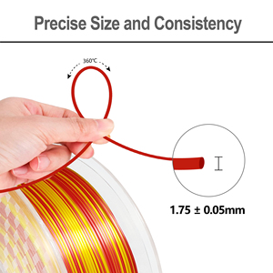 <span class=keywords><strong>Filament</strong></span> d'impression 3D PLA en gros d'usine, 100% matière vierge, certifié ROHS, dégradé arc-en-ciel, changement de couleur rapide pour imprimantes 3D - Product Image 2